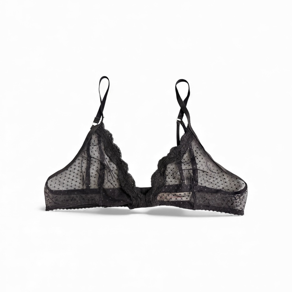 Free People Intimate Large Sheer Femme Fatale Feminine Black Lace